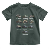 WW2 Tanks Toddler T Shirt M4 Sherman Panzer IV Tiger II T-34 History Buff