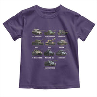 WW2 Tanks Toddler T Shirt M4 Sherman Panzer IV Tiger II T-34 History Buff