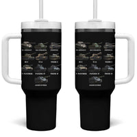 WW2 Tanks Tumbler With Handle M4 Sherman Panzer IV Tiger II T-34 History Buff