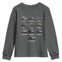 WW2 Tanks Youth Sweatshirt M4 Sherman Panzer IV Tiger II T-34 History Buff