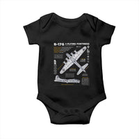 B-17 Flying Fortress Baby Onesie WW2 B-17G Bomber Vintage Aviation
