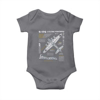 B-17 Flying Fortress Baby Onesie WW2 B-17G Bomber Vintage Aviation