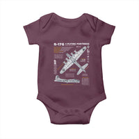 B-17 Flying Fortress Baby Onesie WW2 B-17G Bomber Vintage Aviation
