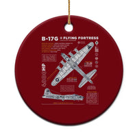 B-17 Flying Fortress Ceramic Ornament WW2 B-17G Bomber Vintage Aviation - Wonder Print Shop