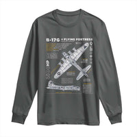 B-17 Flying Fortress Long Sleeve Shirt WW2 B-17G Bomber Vintage Aviation