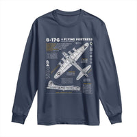 B-17 Flying Fortress Long Sleeve Shirt WW2 B-17G Bomber Vintage Aviation