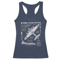 B-17 Flying Fortress Racerback Tank Top WW2 B-17G Bomber Vintage Aviation