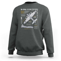 B-17 Flying Fortress Sweatshirt WW2 B-17G Bomber Vintage Aviation
