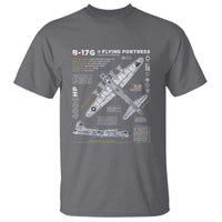 B-17 Flying Fortress T Shirt WW2 B-17G Bomber Vintage Aviation