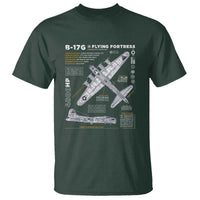 B-17 Flying Fortress T Shirt WW2 B-17G Bomber Vintage Aviation
