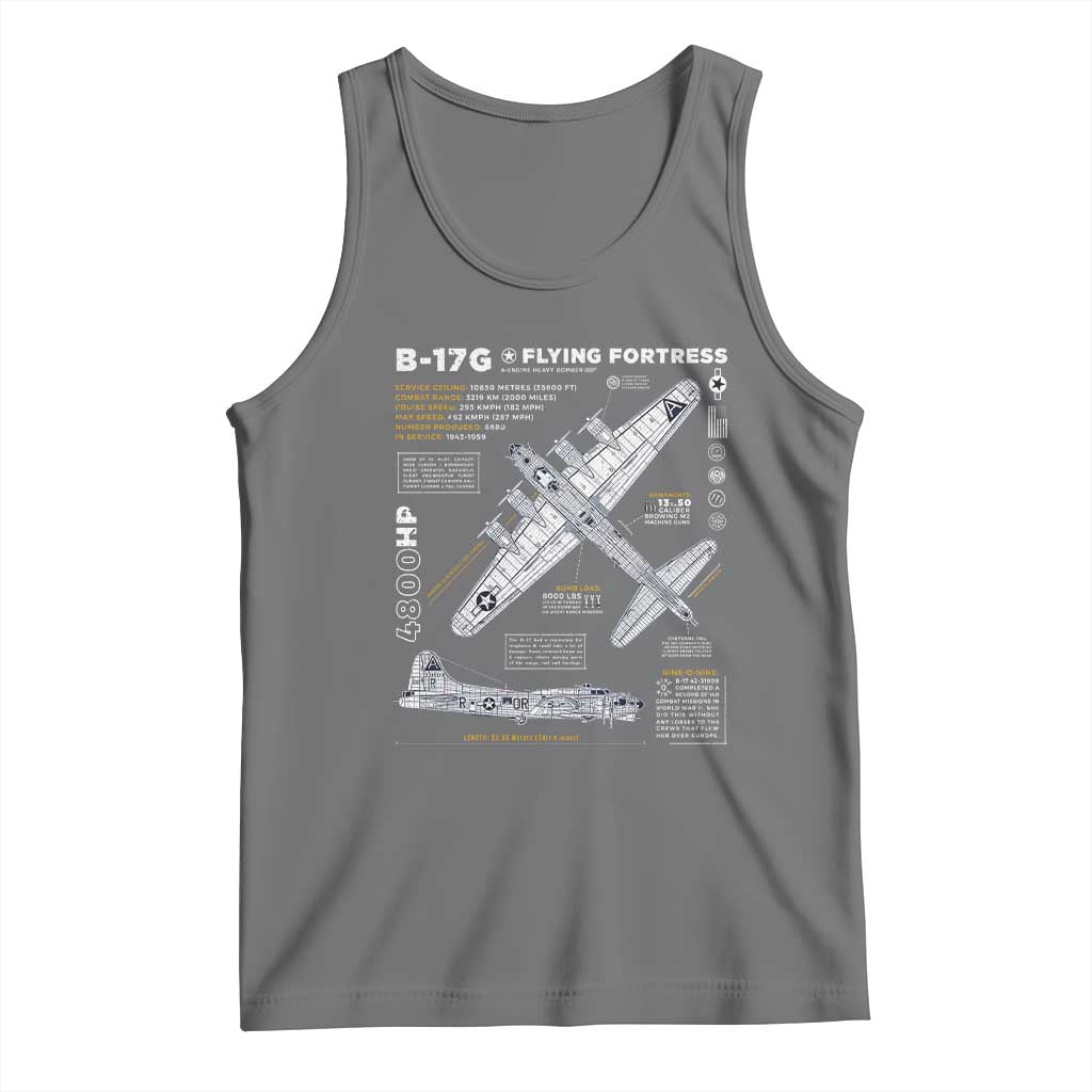 B-17 Flying Fortress Tank Top WW2 B-17G Bomber Vintage Aviation