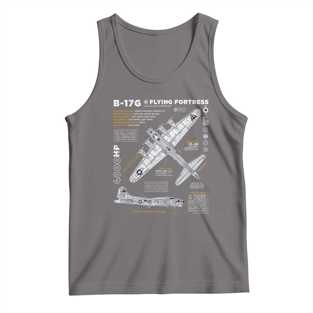 B-17 Flying Fortress Tank Top WW2 B-17G Bomber Vintage Aviation