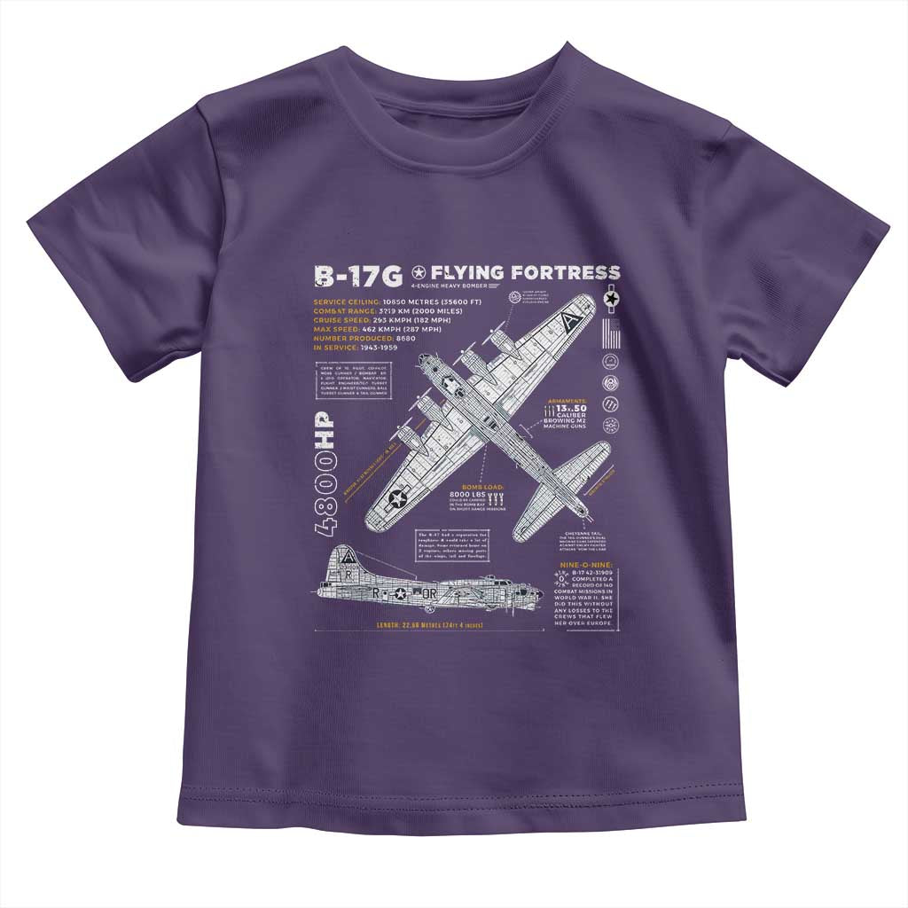 B-17 Flying Fortress Toddler T Shirt WW2 B-17G Bomber Vintage Aviation