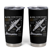 B-17 Flying Fortress Tumbler Cup WW2 B-17G Bomber Vintage Aviation