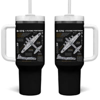 B-17 Flying Fortress Tumbler With Handle WW2 B-17G Bomber Vintage Aviation
