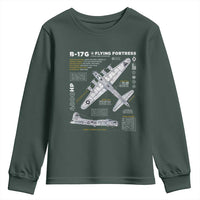 B-17 Flying Fortress Youth Sweatshirt WW2 B-17G Bomber Vintage Aviation