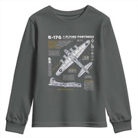 B-17 Flying Fortress Youth Sweatshirt WW2 B-17G Bomber Vintage Aviation