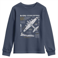 B-17 Flying Fortress Youth Sweatshirt WW2 B-17G Bomber Vintage Aviation