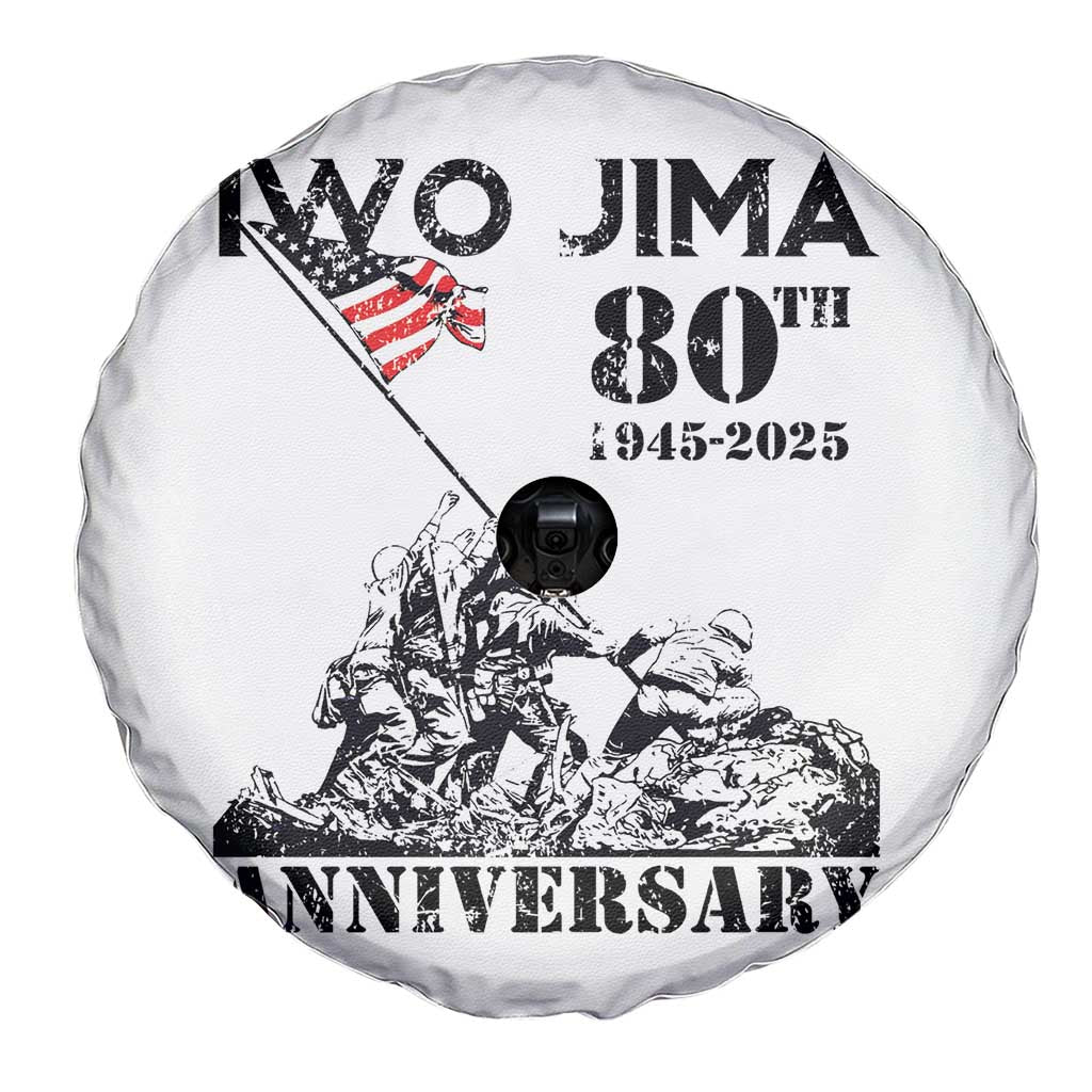 Iwo Jima WWII Veteran Spare Tire Cover 80th Anniversary 4th of July US Flag