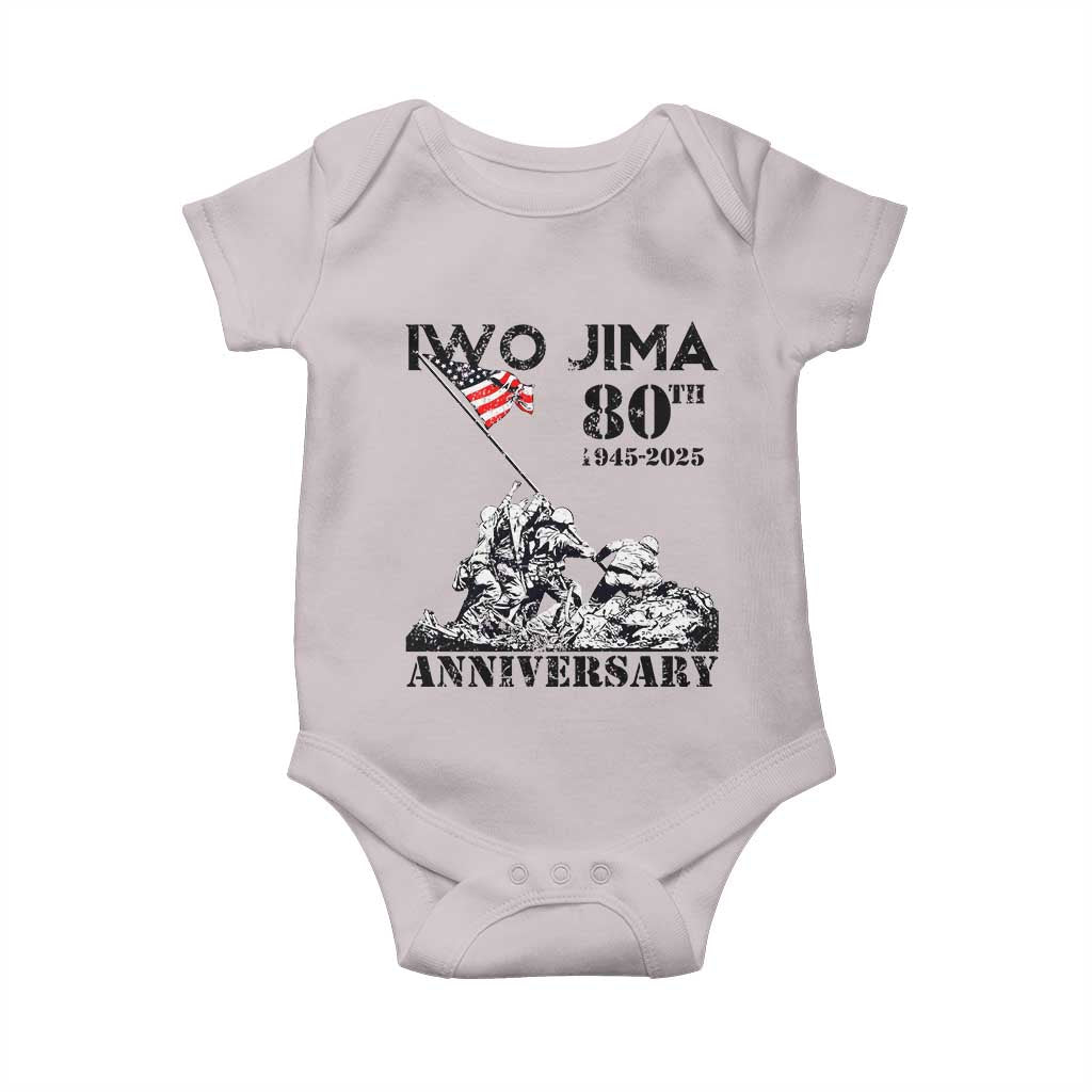 Iwo Jima WWII Veteran Baby Onesie 80th Anniversary 4th of July US Flag