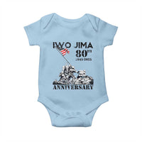 Iwo Jima WWII Veteran Baby Onesie 80th Anniversary 4th of July US Flag