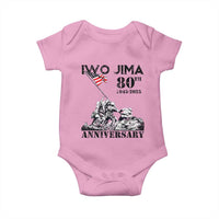 Iwo Jima WWII Veteran Baby Onesie 80th Anniversary 4th of July US Flag