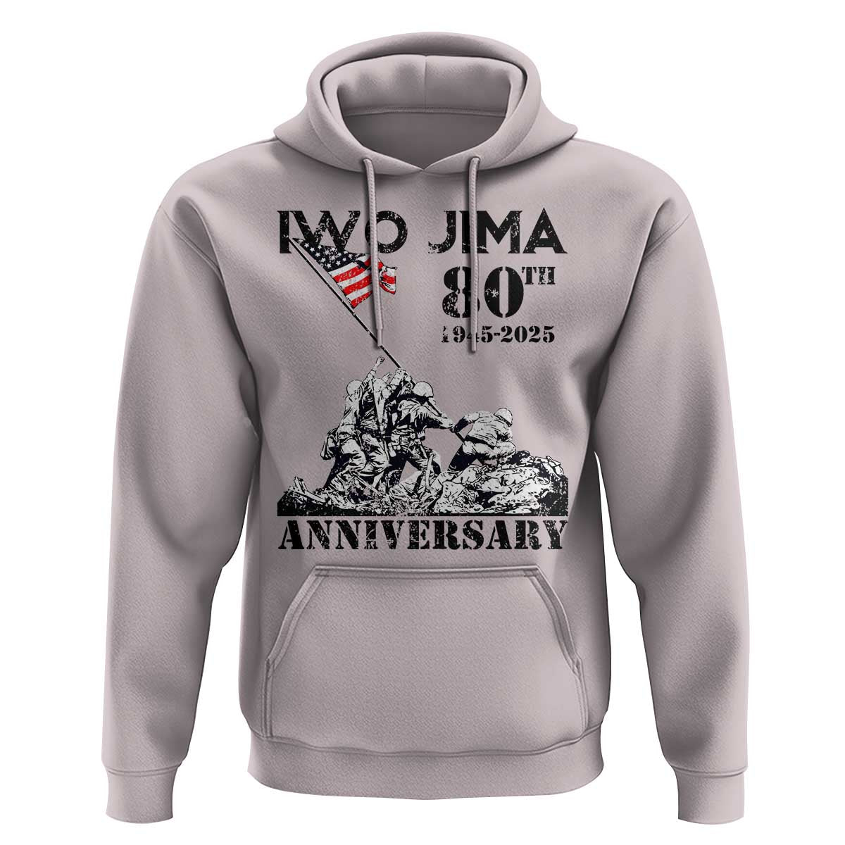 Iwo Jima WWII Veteran Hoodie 80th Anniversary 4th of July US Flag