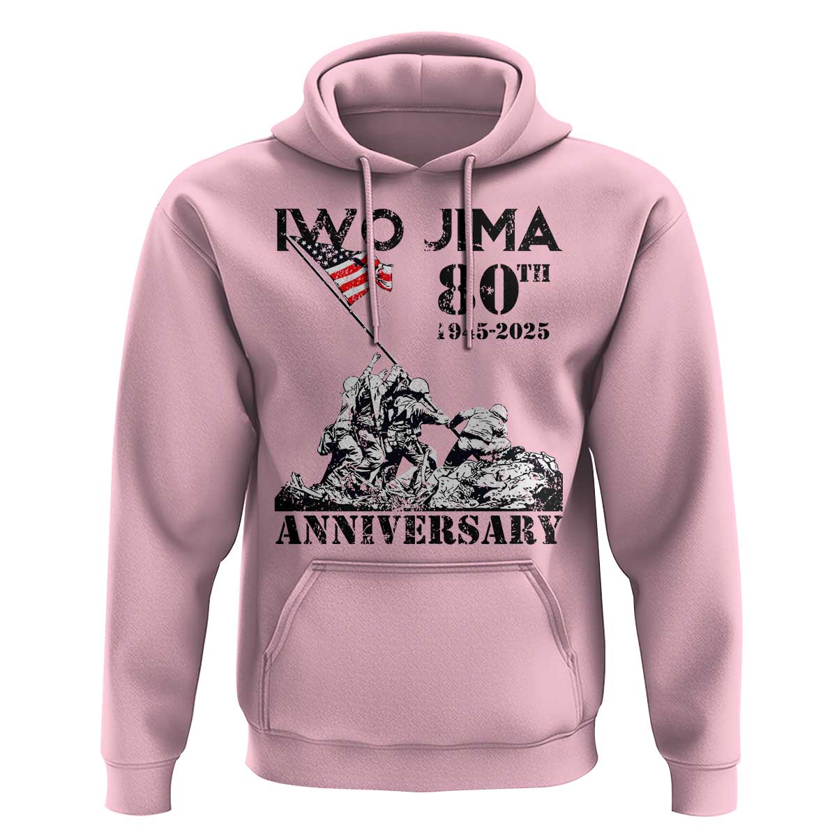 Iwo Jima WWII Veteran Hoodie 80th Anniversary 4th of July US Flag
