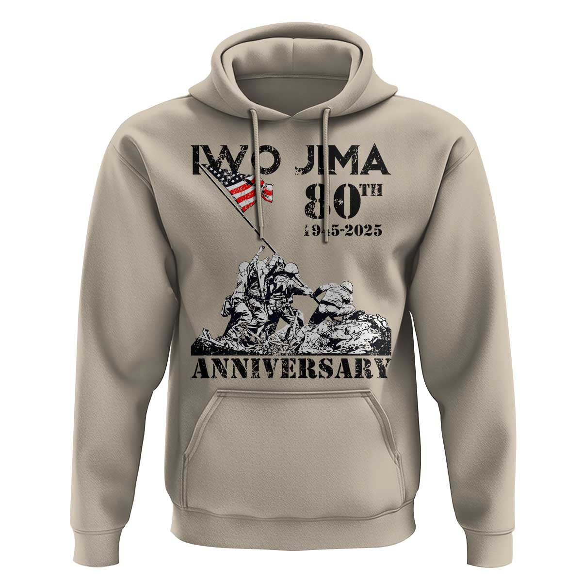 Iwo Jima WWII Veteran Hoodie 80th Anniversary 4th of July US Flag