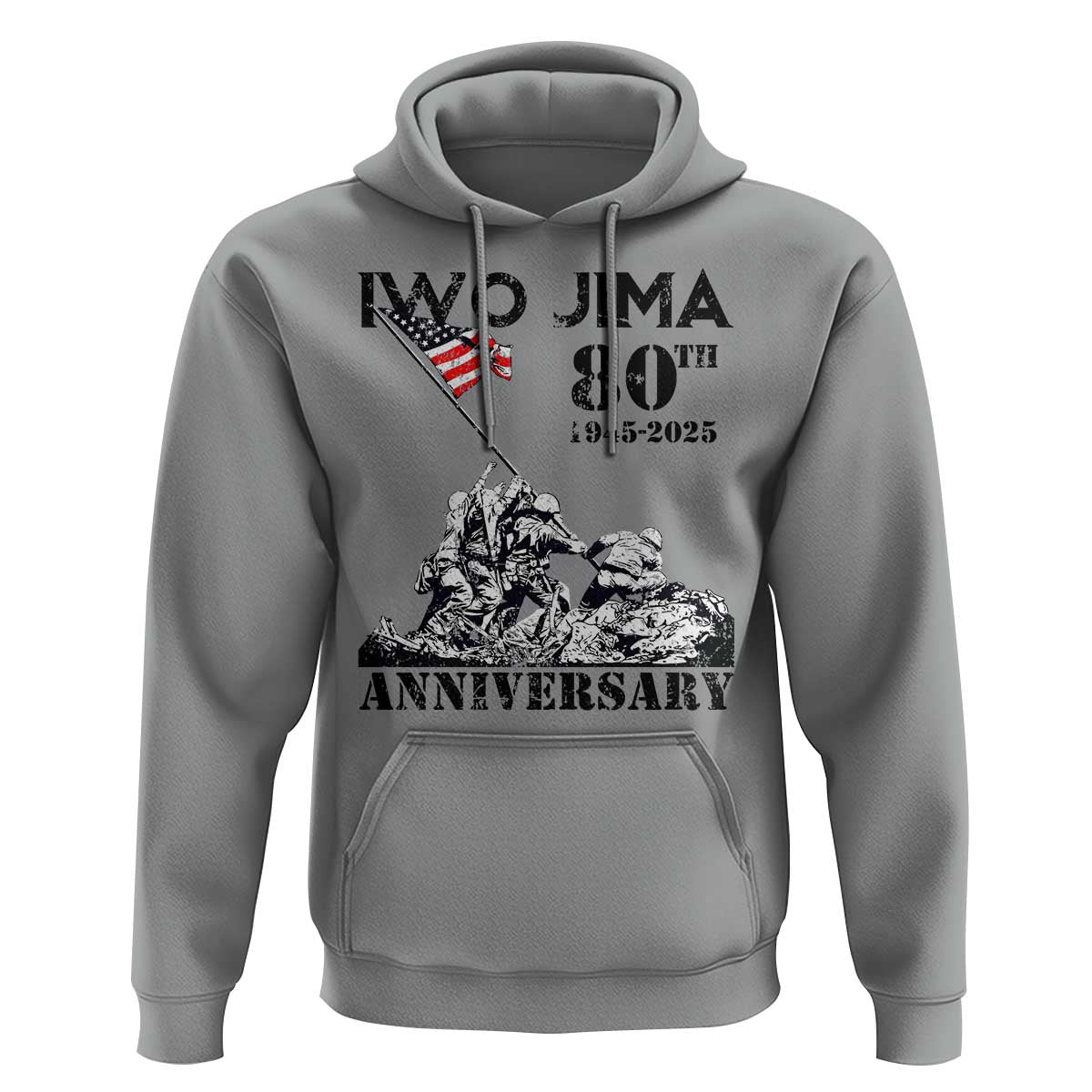 Iwo Jima WWII Veteran Hoodie 80th Anniversary 4th of July US Flag