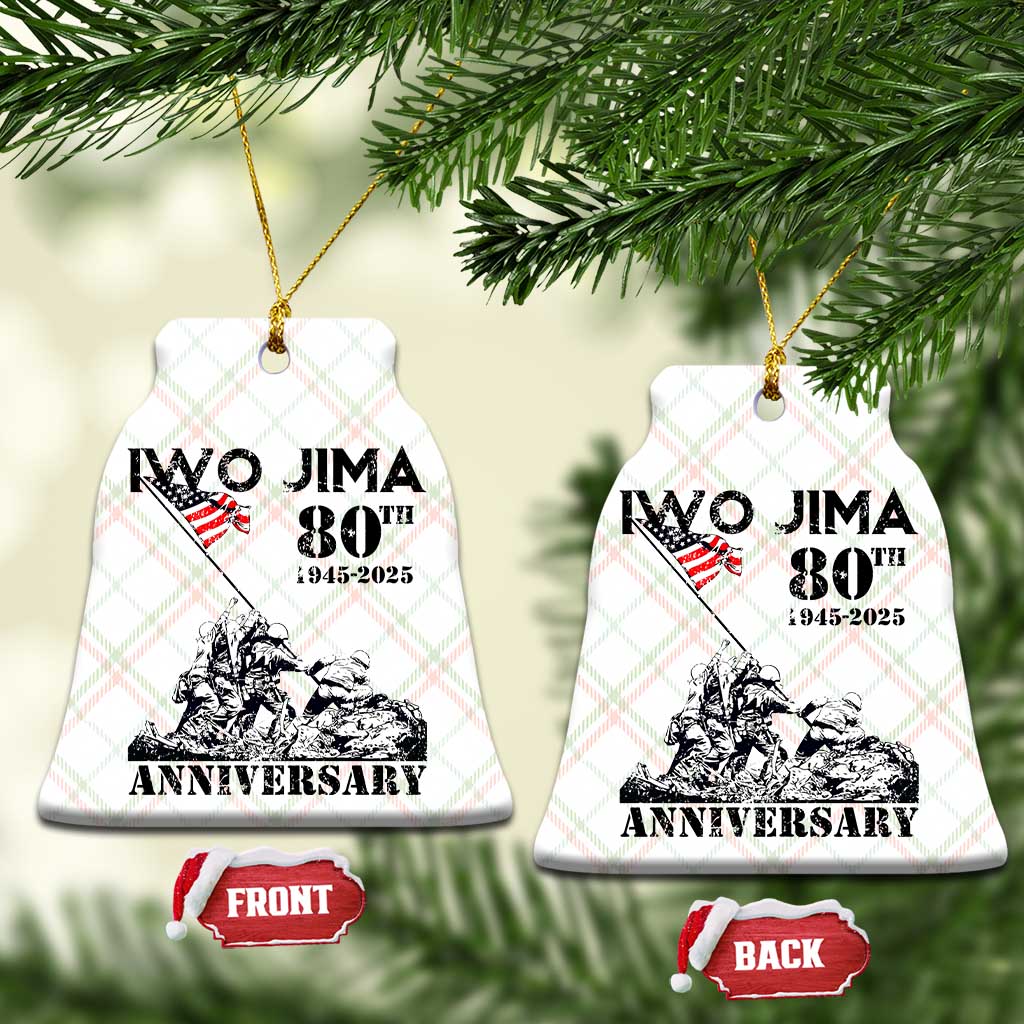 Iwo Jima WWII Veteran Ceramic Ornament 80th Anniversary 4th of July US Flag - Wonder Print Shop