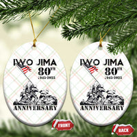Iwo Jima WWII Veteran Ceramic Ornament 80th Anniversary 4th of July US Flag - Wonder Print Shop