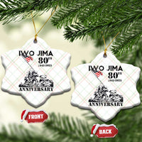 Iwo Jima WWII Veteran Ceramic Ornament 80th Anniversary 4th of July US Flag - Wonder Print Shop