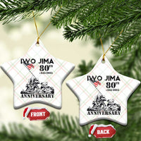 Iwo Jima WWII Veteran Ceramic Ornament 80th Anniversary 4th of July US Flag - Wonder Print Shop