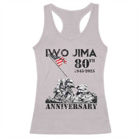 Iwo Jima WWII Veteran Racerback Tank Top 80th Anniversary 4th of July US Flag