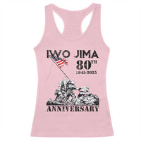 Iwo Jima WWII Veteran Racerback Tank Top 80th Anniversary 4th of July US Flag