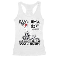 Iwo Jima WWII Veteran Racerback Tank Top 80th Anniversary 4th of July US Flag