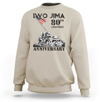 Iwo Jima WWII Veteran Sweatshirt 80th Anniversary 4th of July US Flag