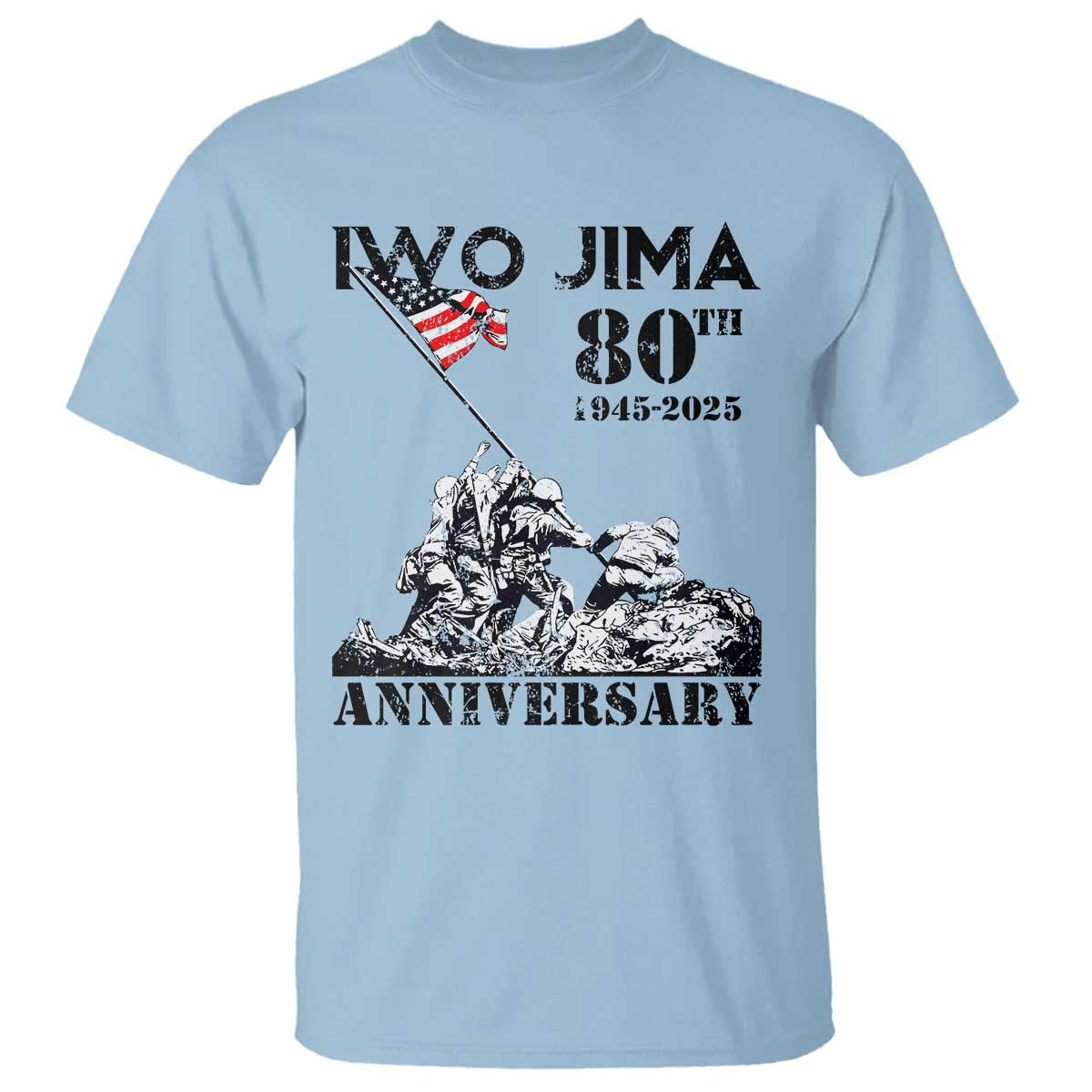 Iwo Jima WWII Veteran T Shirt 80th Anniversary 4th of July US Flag