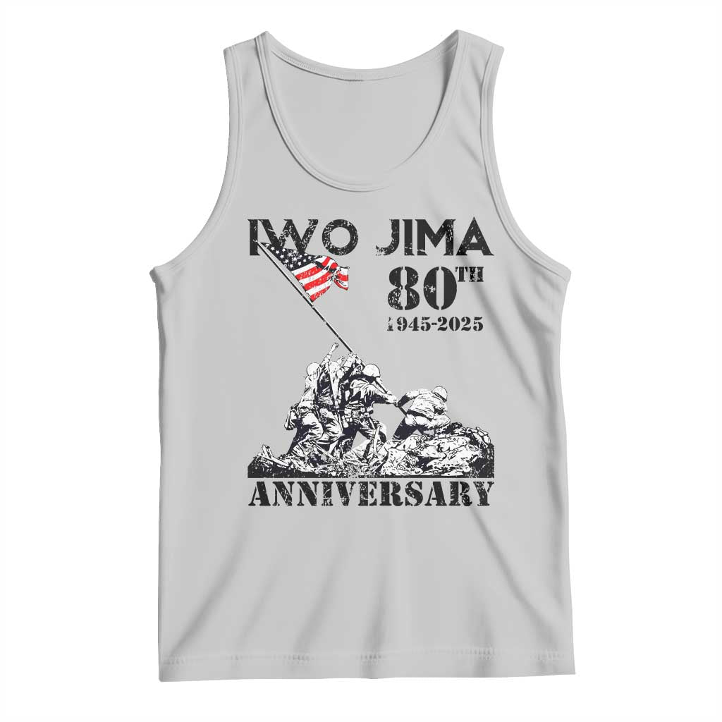 Iwo Jima WWII Veteran Tank Top 80th Anniversary 4th of July US Flag