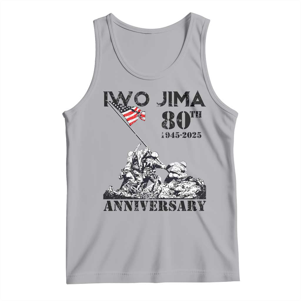 Iwo Jima WWII Veteran Tank Top 80th Anniversary 4th of July US Flag