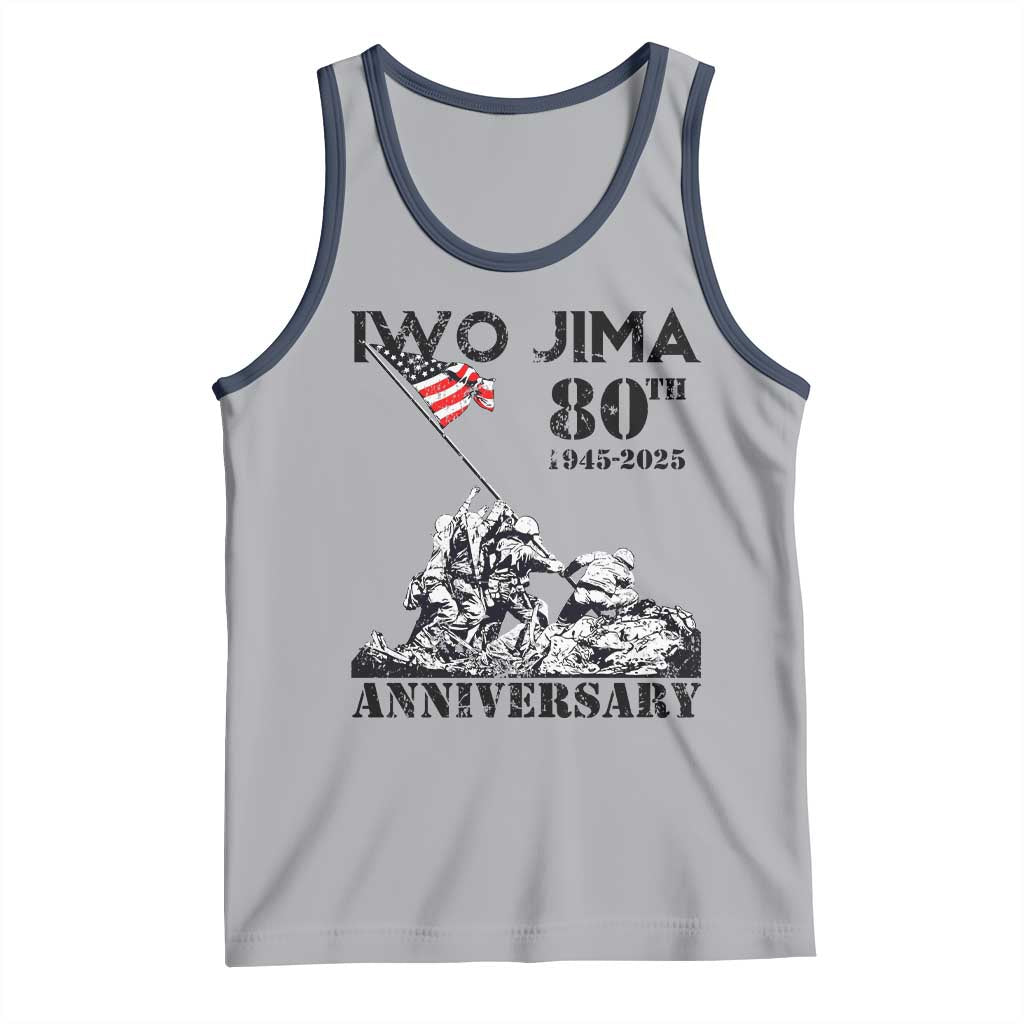 Iwo Jima WWII Veteran Tank Top 80th Anniversary 4th of July US Flag
