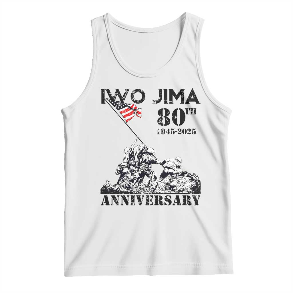 Iwo Jima WWII Veteran Tank Top 80th Anniversary 4th of July US Flag