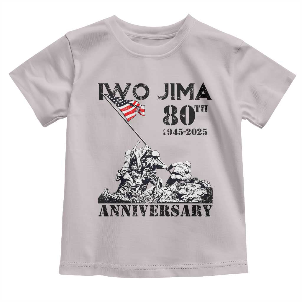 Iwo Jima WWII Veteran Toddler T Shirt 80th Anniversary 4th of July US Flag