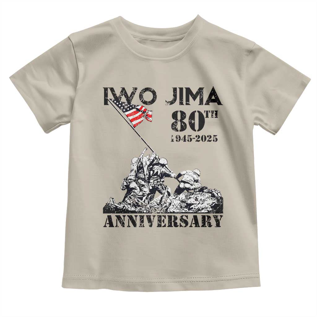 Iwo Jima WWII Veteran Toddler T Shirt 80th Anniversary 4th of July US Flag