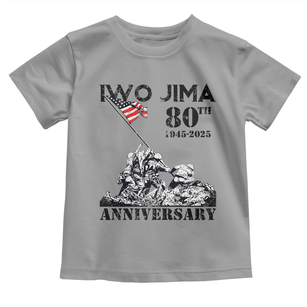 Iwo Jima WWII Veteran Toddler T Shirt 80th Anniversary 4th of July US Flag