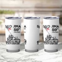 Iwo Jima WWII Veteran Tumbler Cup 80th Anniversary 4th of July US Flag