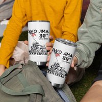 Iwo Jima WWII Veteran Tumbler Cup 80th Anniversary 4th of July US Flag