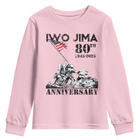 Iwo Jima WWII Veteran Youth Sweatshirt 80th Anniversary 4th of July US Flag