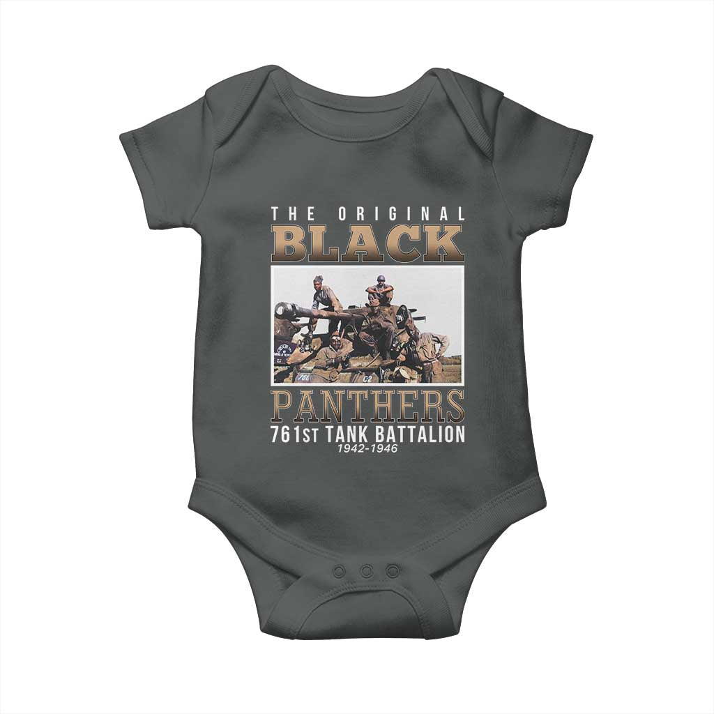 761st Tank Battalion Tribute Baby Onesie Black Panthers WW2 Heroes